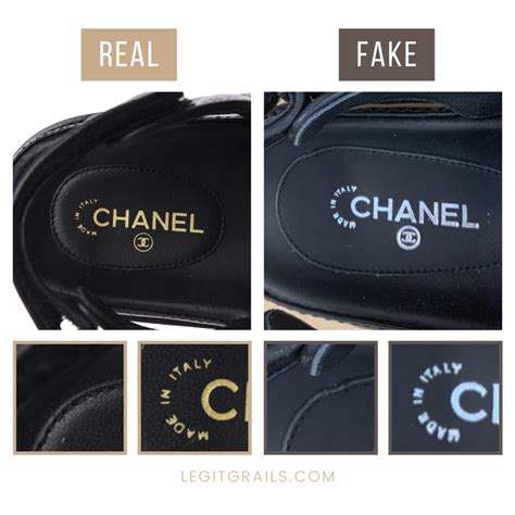 real chanel slides vs fake|Chanel shoes real.